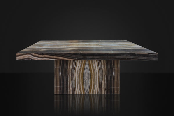 Honey Onyx Light Up Dining Table - Luxonyx