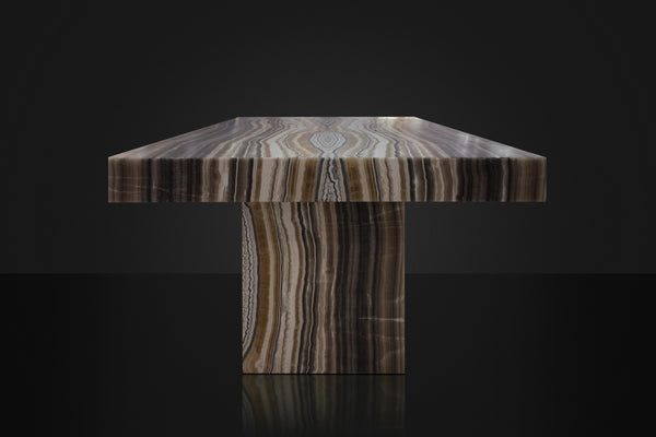 Honey Onyx Light Up Dining Table - Luxonyx