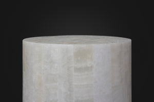 White Onyx Cylindrical Floor Lamp