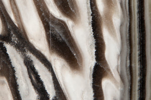 Zebra Onyx Geometric Candle Holder
